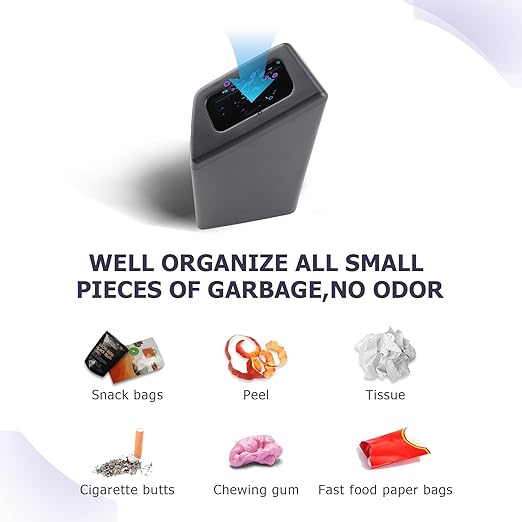 LUWU Car Trash Can with Lid - Portable Mini Dustbin Garbage Bin for Toyota Corolla Cross Interior (Leak-Proof, Left)