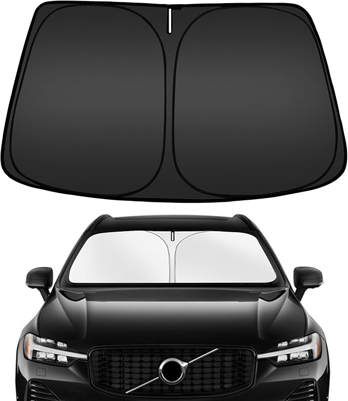ARISMOTOR Windshield Sun Shade for Volvo XC60 2018-2025 2026, Custom Fit Foldable Front Window Sunshade Sun Visor Protector, Block UV Rays Keep Your Car Cooler