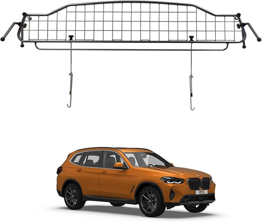 TRAVALL Compatible with BMW X3 (2021-2024) Dog Car Barrier Guard Custom Fit Accessory Heavy Duty Steel Mesh Trunk Divider Safety Travel Premium Luggage Cargo Barrier Backseat Protection
