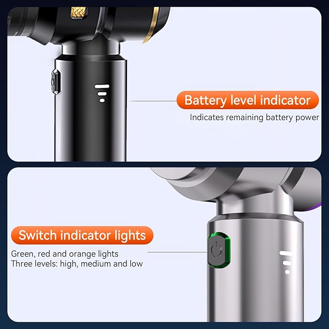 Car Handheld Vacuum Cordless Car Vacuum Cleaner with 16000Pa Ultra-Strong Suction, Brushless Motor, Flexible Hose & HEPA Filter - Lightweight Design Vacuum Cleaners for Home & Car (Black)