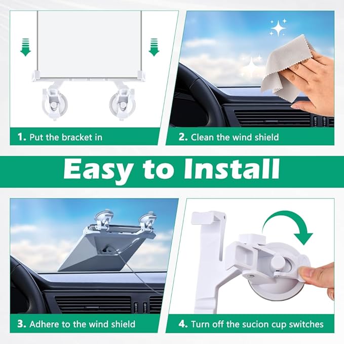 Mini Car Mount for Starlink - Dashboard/Windshield Suction Mount for Mini Internet Kit, Secure Mounting Kit for Most Vehicles and Ensures Stable Driving and Satellite Signal