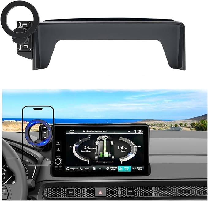 for 2022 2023 2024 2025 2026 Honda Civic 11th Gen Phone Holder, 7/9-inch Screen Fixed Clip, 360° Rotation, Compatible with MagSafe, for Honda Civic Accessories
