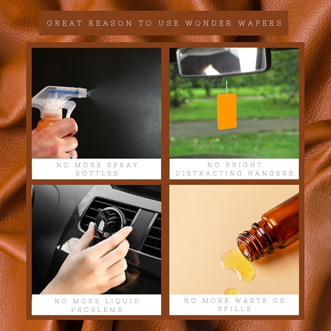 Wonder Wafers 20 count Air Fresheners Individually Wrapped New Leather Fragrance