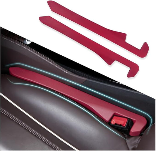 IHOTDER 2PCS Car Seat Gap Filler - Car Seat Gap Filler Organizer for Holding Phone,Key,Purse - Universal Car Gap Filler Fits CCar Truck SUV Car Interior Accessories (Burgundy/2PCS)…