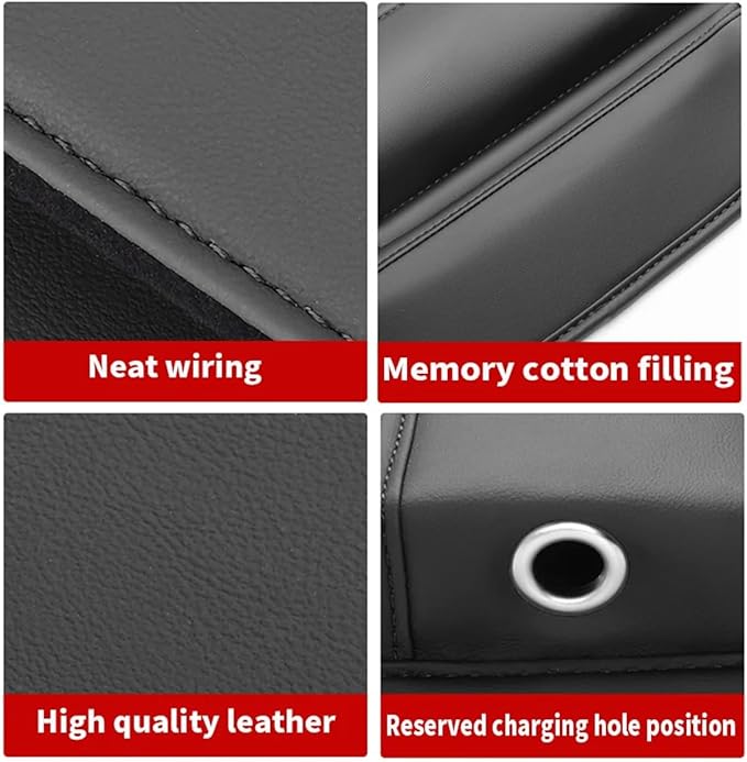 Car Leather Cup Holder Gap Bag, Car Seat Gap Filler Organizer with Cup Holder, Car Storage Organizer Front Seat, Suitable of Cars (2 Pack Black)