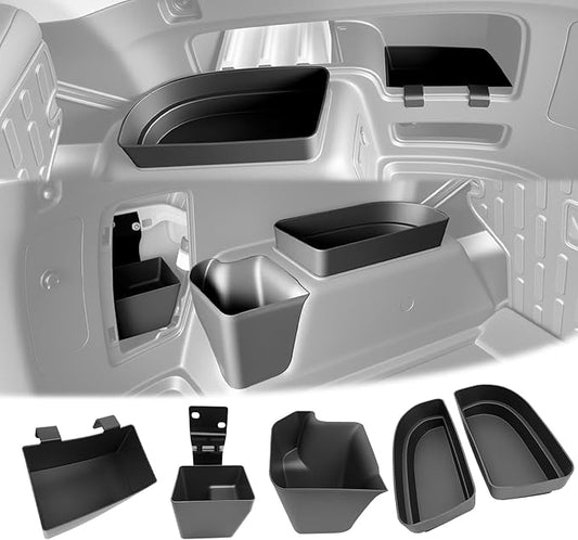 Trunk Organizer Fits for 2010-2024 Toyota 4Runner 5-Seat 2nd Row Trunk Storage Box No-Drill Compatible with 4Runner Accessories (Hetero+Hidden+Hanging+Pair, 5PCS)
