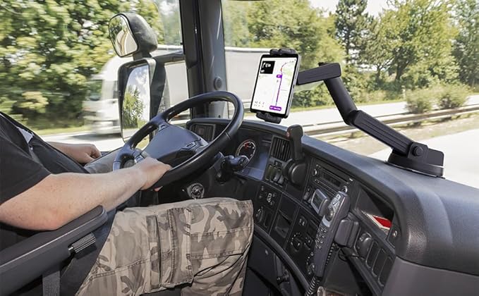 Tablet Holder for Truck Tablet Mount - iPad Mount for Truck, Heavy Duty Super Suction Cup, 16.7 inch Long Arm & Stable, Device & iPad Holder for Dashboard,Dashboard Pad Windshield and Window -Big Rig