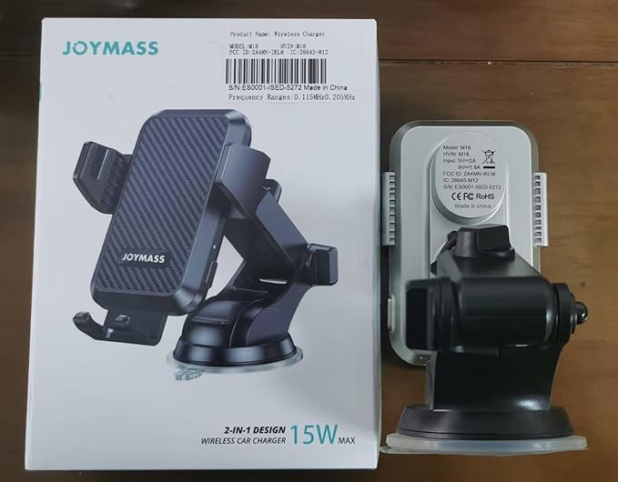 JOYMASS Wireless Car Charger, Phone Holders for Your Car, 15W Auto Clamping Phone Mount Car Accessories for iPhone 16 15 14 13 12 Mini Pro Max, Samsung Galaxy S24 Ultra S23 S22+ Note 20, etc - Silver