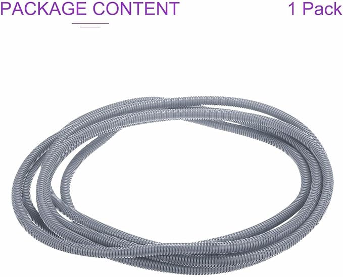 DMiotech 20ft Wire Loom Split Tubing 3/8 Inch(9.5mm) ID, Cord Protectors from Pet Flexible Conduit Cable Management for Office Home Garden, Gray