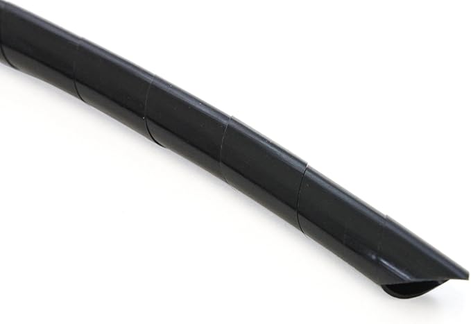 33FT PE 5/8 Inches (16 mm) Black Polyethylene Spiral Wire Wrap Tube PC Manage Cable for Car Computer Cable
