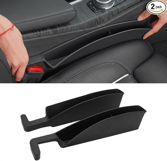 2-Pack Car Seat Gap Filler, Universal Fit Seat & Console Gap Plug, Durable Car Crevice Blocker to Stop Phones, Wallets & Small Items from Dropping (2)