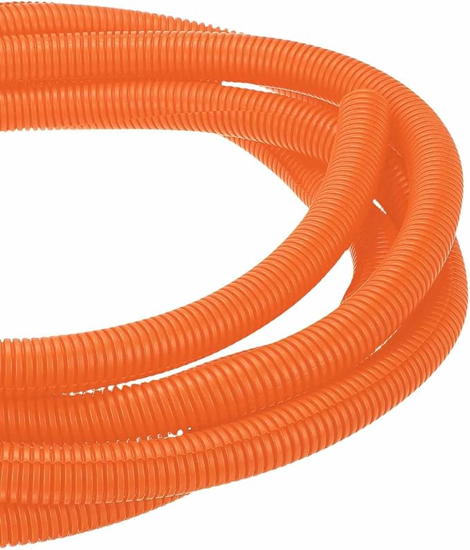 DMiotech 20ft Wire Loom Split Tubing 1 Inch(25.4mm) ID, Cord Protectors from Pet Flexible Conduit Cable Management for Office Home Garden, Orange