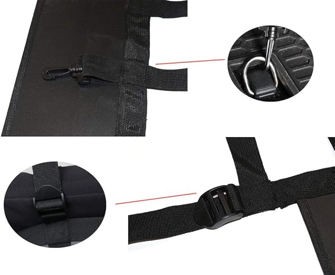 BESTAOO Pet Net Vehicle Safety Mesh Dog Barrier for Jeep Wrangler JK JL 4-Door 2007-2026, Fits Behind Rear Seat, Suitable for Medium, Large Pets, Easy to Install