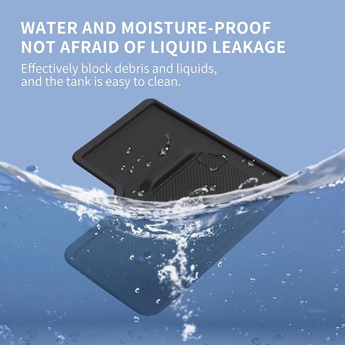 smabee Center Console Wireless Charging Protective Mat for 2024 2025 Toyota Land Cruiser Prado 250 J250 LC250 Accessories Silicone Non-Slip Pad Anti-Dust Liner Interior Black (Left-Hand Drive)