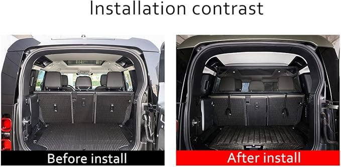 Dog Car Barrier for Land Rover Defender 110 2020-2022 Adjustable Large Pet SUV Barriers Safety Net,Car Divider for Dogs