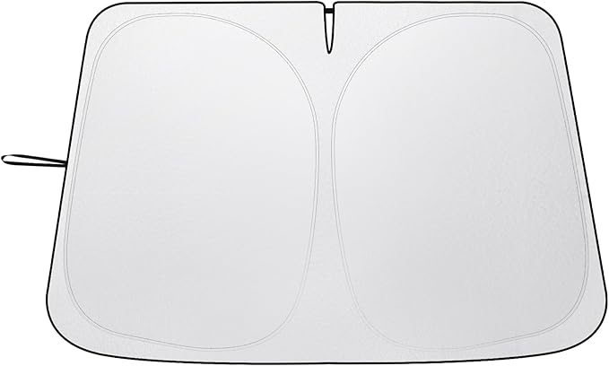 Windshield Sun Shade - Car Sun Shade Windshield, Compatible for Tesla Model 3/Y Customized, Tesla Model 3/Y Accessories 2025 Foldable Front Window Sunshade, Upgraded UV Protection Fabric