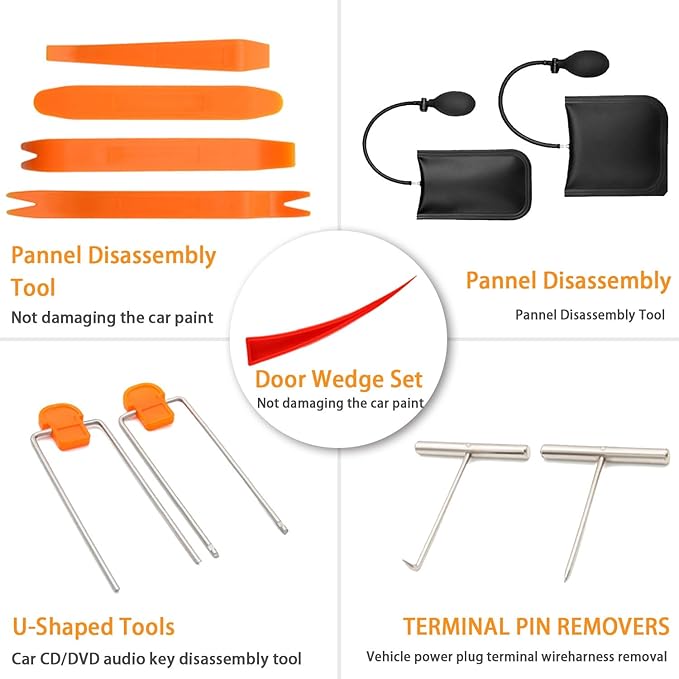27PCS Car Tool Kit Set, Stainless Steel Essential Automotive Tools Sets with Carrying Bag