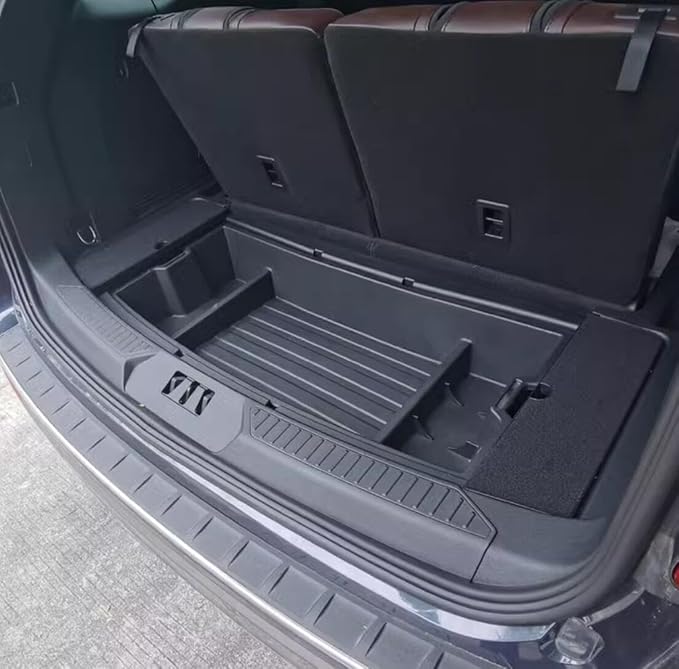 For 2020-2024 Ford Explorer Trunk Hidden Organizer, SUV Insert Cargo Rear Hatch Storage Box, Extra Space fits Explorer Under Cargo Floor Storage Accessories