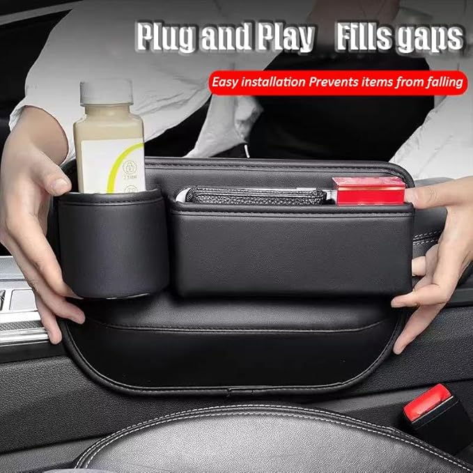 Car Seat Gap Filler for Jeep Grand Cherokee (WL) 2021–2025, Car Gap Storage Box Avoid Items from Falling Multi-Functional Car Storage Box Easy to Use Keep The Car Tidy,Passenger Side