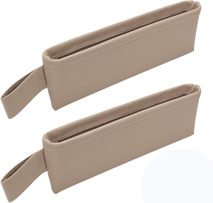 PH PandaHall 2pcs Car Seat Pockets Car Gap Filler Organizer Leather Seat Gap Storage Box Seats Catcher Holders Cars Console Side Organizer for Cars Accessories Phone Key Sunglasses Wallet Cards