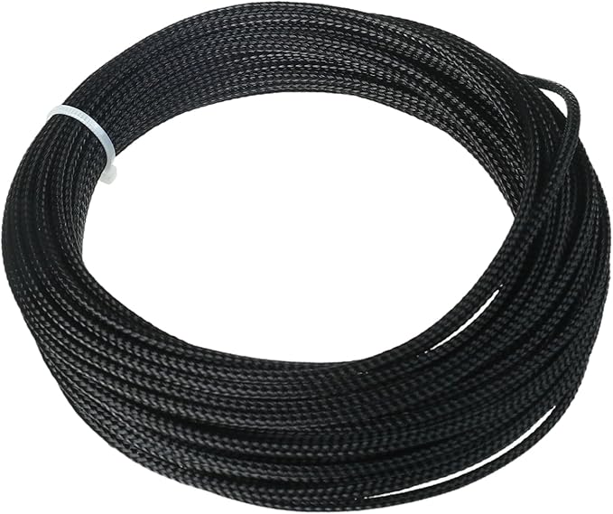 Aicosineg Cable Sleeve Braided Sleeving PET Wire Loom Tubing Cable 32.81ft-1/8inches Wrap Protector for HiFi Audio and Video Headphone Cable Protect Wires from Chewing of Pets Black