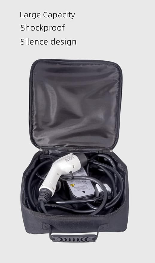 EV Cable Organizer Bag, Jumper Cable Bag, Storage & Organizer for Cables,Cords,and Hoses, Portable EV Chargers Cable Storage Bags, Electric Car Charger Case for EV Cable
