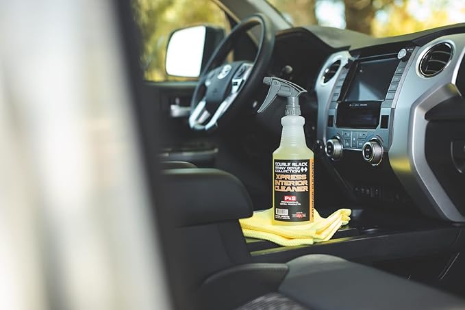 P & S PROFESSIONAL DETAIL PRODUCTS - Xpress Interior Cleaner - All-in-One Solution for Removing Traffic Marks, Dirt, Grease, Oil; Works on Leather, Vinyl, Plastic; Fresh Scent; 1 Gallon & 1 Quart