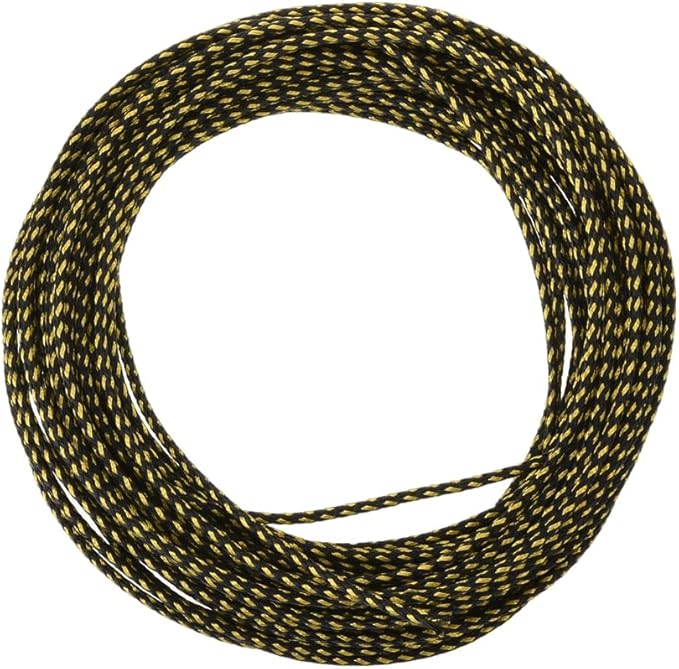 Aicosineg 32.81ft PET Flexible Braided Cable Sleeve 0.12inch Width Wire Loom Sleeving and Organizer Flexible Wire Mesh Sleeve Wrap Protector for TV Audio PC Cords from Pets Chewing Black and Gold