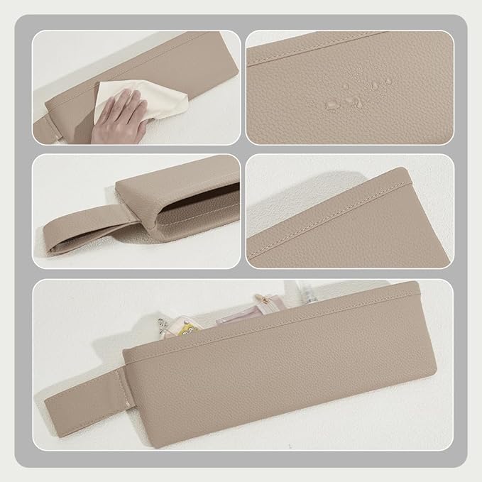 PH PandaHall 2pcs Car Seat Pockets Car Gap Filler Organizer Leather Seat Gap Storage Box Seats Catcher Holders Cars Console Side Organizer for Cars Accessories Phone Key Sunglasses Wallet Cards