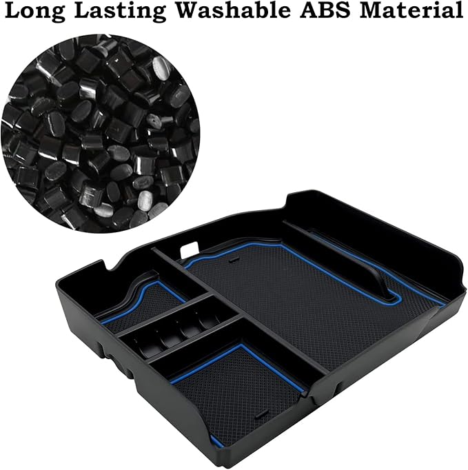 Center Console Organizer fit for Dodge RAM 1500 2500 3500 2025 2024 2023 2022 2021 2020 2019 Accessories Interior Storage Box Armrest Storage Tray (Blue) NOT FIT for 40/20/40 Split Bench Seat