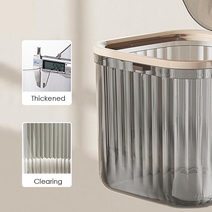 Mini Trash Can with Lid, Removable Small Garbage Can, Ultimate Mini Desktop Storage Box for Car, Bathroom, Kitchen or Bedroom