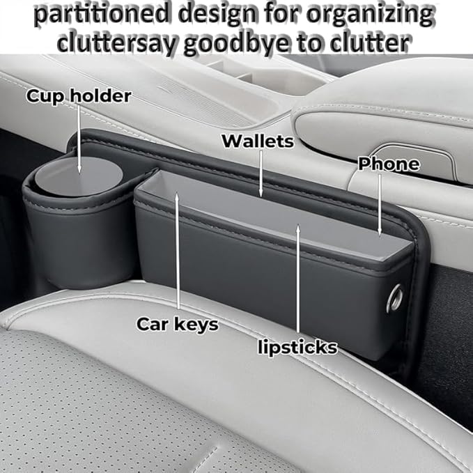 Car Seat Gap Filler for Jeep Grand Cherokee (WL) 2021–2025, Car Gap Storage Box Avoid Items from Falling Multi-Functional Car Storage Box Easy to Use Keep The Car Tidy,Driver Side