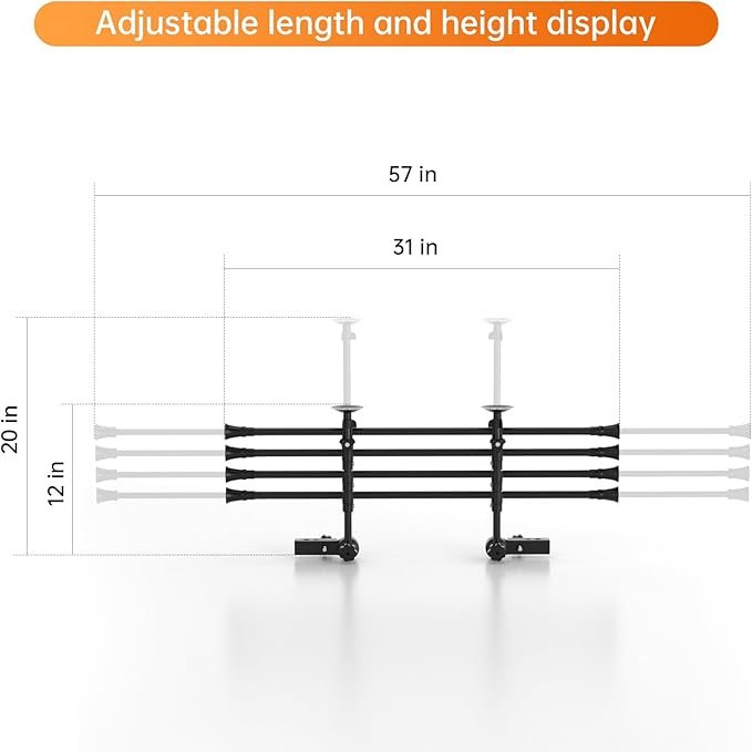Topteng Adjustable Metal Pet Barrier for SUV, Car & Trucks Dog Car Guard gate Travel Barrier Big Dogs, Heavy-Duty Secure, Easy to Install & Store Universal Vehicles