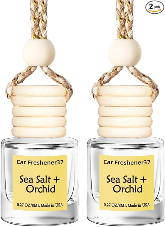 Hanging Car Air Freshener, Long Lasting Essential Oil Diffuser, Non-Toxic New Car Scent, Cute Car Fresheners for Women, 2 Pack Made in USA