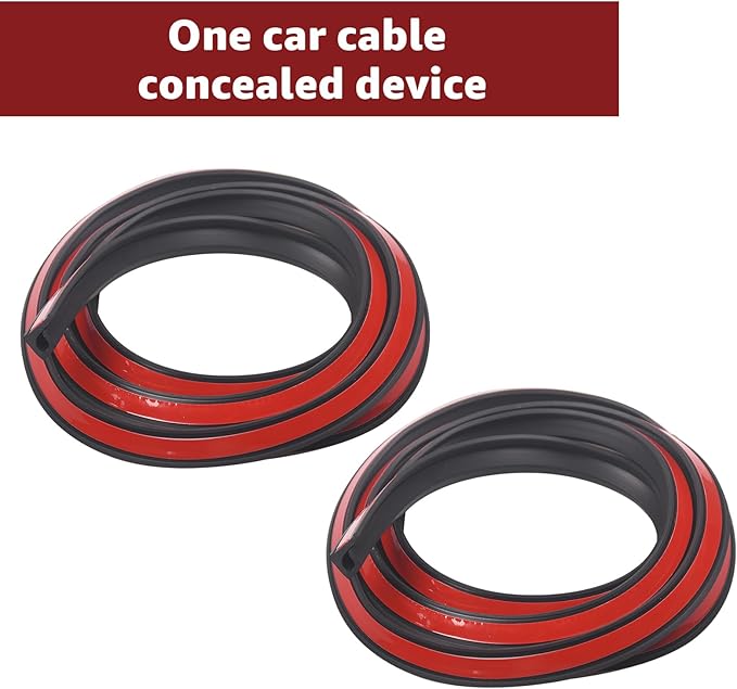 6.56FT Car Cable Wire Hider,Car Windshield Wire Hider,Light bar Wire Hider,with Adhesive Backing (2 PCS)