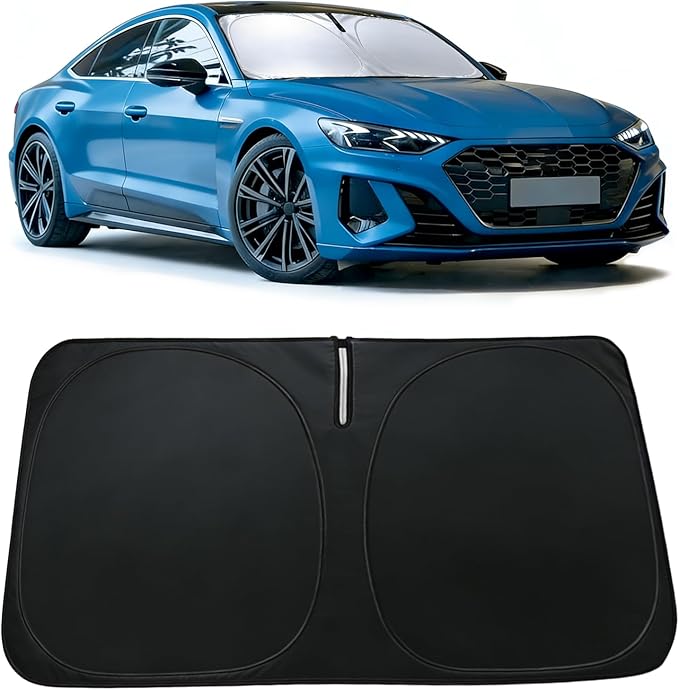 Windshield Sun Shade for Audi A4 2017-2025 Accessories, Car Front Window Sun Visor & Heat Shield | 240T Sunshade Protection Blocks UV Rays Keep Your Car Cooler