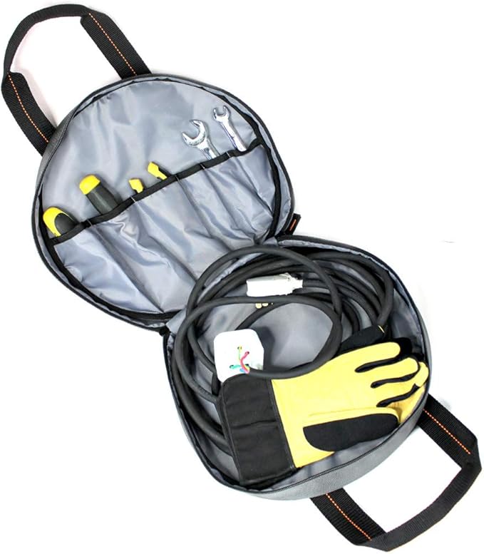 MELOTOUGH Jumper Cable Bag - Tools Cable Bag - Storage & Organizer for Cables, Cords, and Hoses Including EV Charging Cables for Electric Vehicles (1)