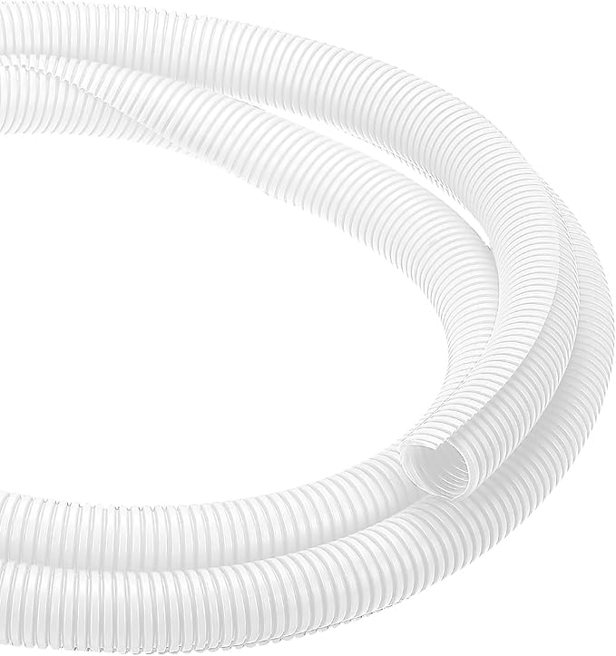 DMiotech 10ft Wire Loom Split Tubing 1 1/4 Inch(31.8mm) ID, Cord Protectors from Pet Flexible Conduit Cable Management for Office Home Garden, White