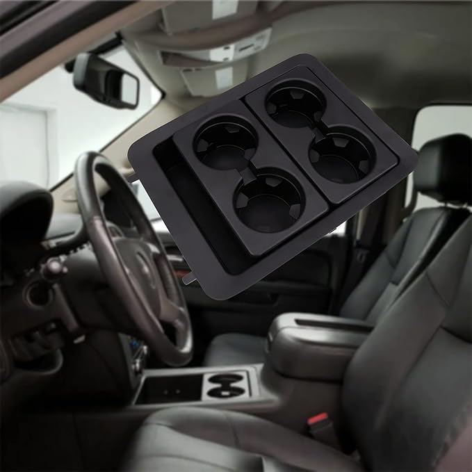 Center Console Cup Holder Tray,Compatible with 2007-2014 Chevy Avalanche Silverado Suburban Tahoe