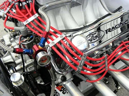 VMS RACING 3pc piece CHROME Billet Aluminum Spark Plug Cables WIRE SEPARATORS Dividers Organizers Holders Kit Set Compatible with V4 V6 V8 Engine 8mm 9mm 10mm wires