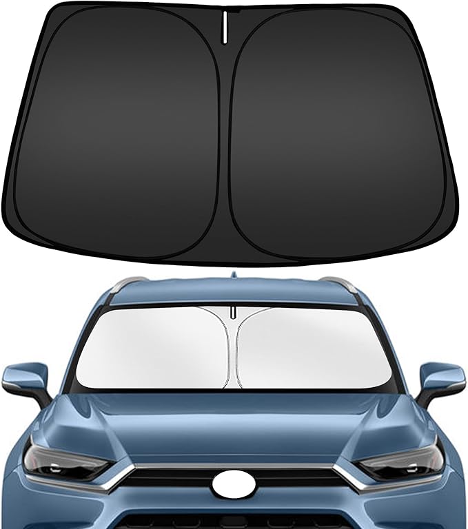 ARISMOTOR Windshield Sun Shade for Toyota Grand Highlander 2024-2025 2026, Custom Fit Foldable Front Window Sunshade Sun Visor Protector, Block UV Rays Keep Your Car Cooler
