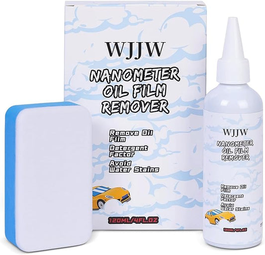 Car Glass Oil Film Remover, Nano Rare Earth Windshield Cleaner, Remove Water Spots, Wax & Grime, Restore Clarity for Auto Windows, Shower Doors & Home Glass