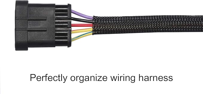 25ft - 3/8 inch PET Expandable Braided Sleeving – Black – Alex Tech Braided Cable Sleeve