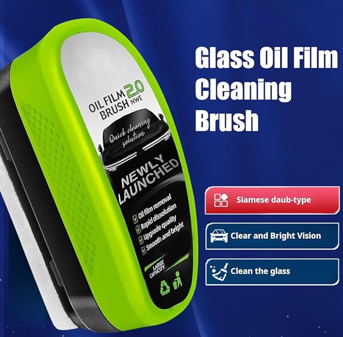 3PCS Upgrade 2.0 Clear Vision Glass Cleaner, Oil Film Cleaning Brush for Automotive Windows, Clearvision Cars Windshield Cleaner Tool, Universal Cleaning Wipe Board (Upgrade)
