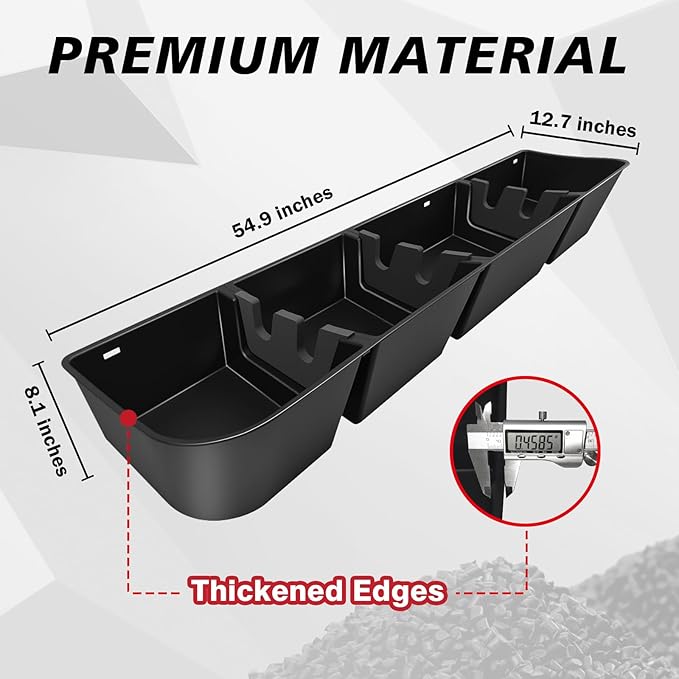 VaultsOnWheels Under Seat Storage Box Fit for Ford F150 2015-2026 SuperCrew/Crew Cab & F250 F350 F450 2017-2026 SuperDuty Accessories, Console Organizer Truck Tool Box Detachable Underseat Organizer