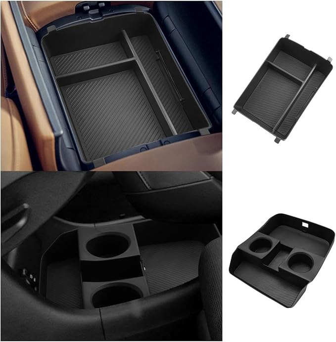 Ruiya (2Packs) 2026 Palisade Console Organizer for Hyundai Palisade LX3 Accessories Under Storage & Armrest Box Compatible with 2026 Hyundai Palisade Calligraphy(Only for 7-seat Version)