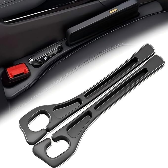 2 PCS Car Seat Gap Filler for BMW X1 X3 X5, Seat Gap Plug with Storage Slot Console Organizer to Stop Items Falling Between Seats Plug Play,A/Black