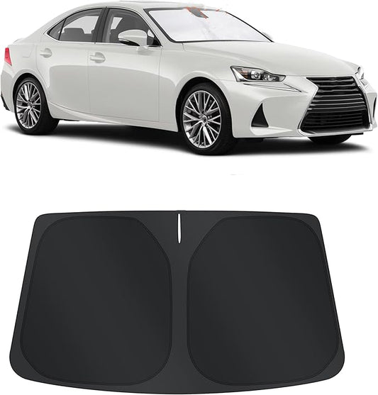 TINGLU Sun Shade for Le xus is Sedan (NOT for Le xus RX, ES) 2014-2020 Accessories Windshield Sun Shade Window Shade UV Rays Protection Sun Visor Cover with Steering Wheel Sunshade Storage Bag