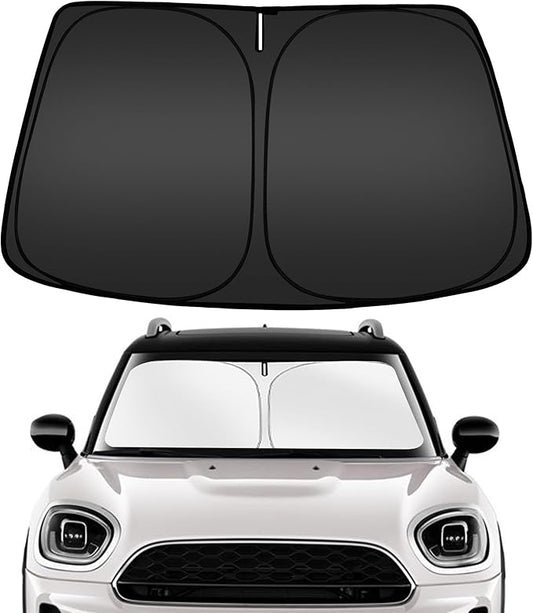 ARISMOTOR Windshield Sun Shade for Mini Countryman Cooper F60 2017-2024 2025 2026, Custom Fit Foldable Front Window Sunshade Sun Visor Protector, Block UV Rays Keep Your Car Cooler