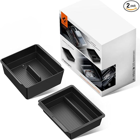 Spigen Center Console and Armrest Organizer for Tesla Model Y Juniper (Only Premium & Performance 2025/2026) and Model 3 Highland (Standard, Premium & Performance 2024/25/26)